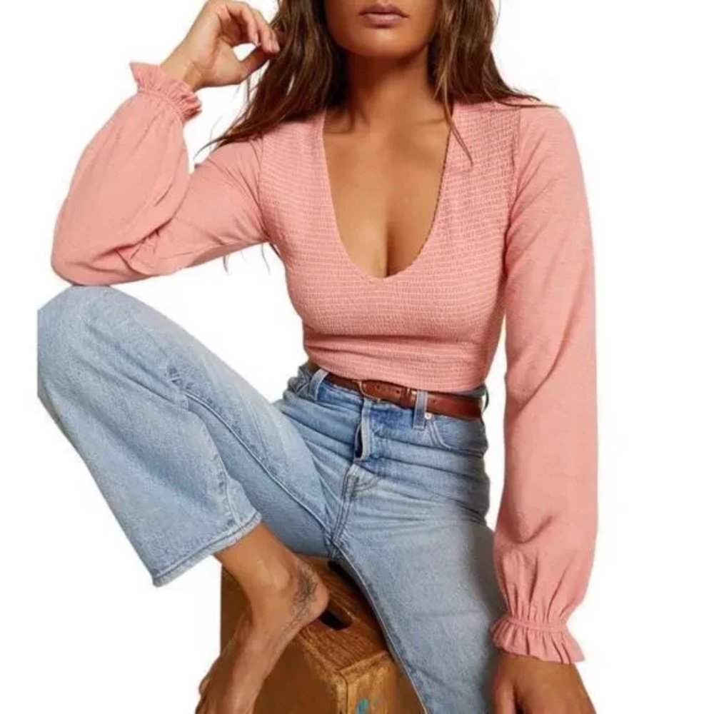 Nation LTD Bunny Top, Size S, in Pink